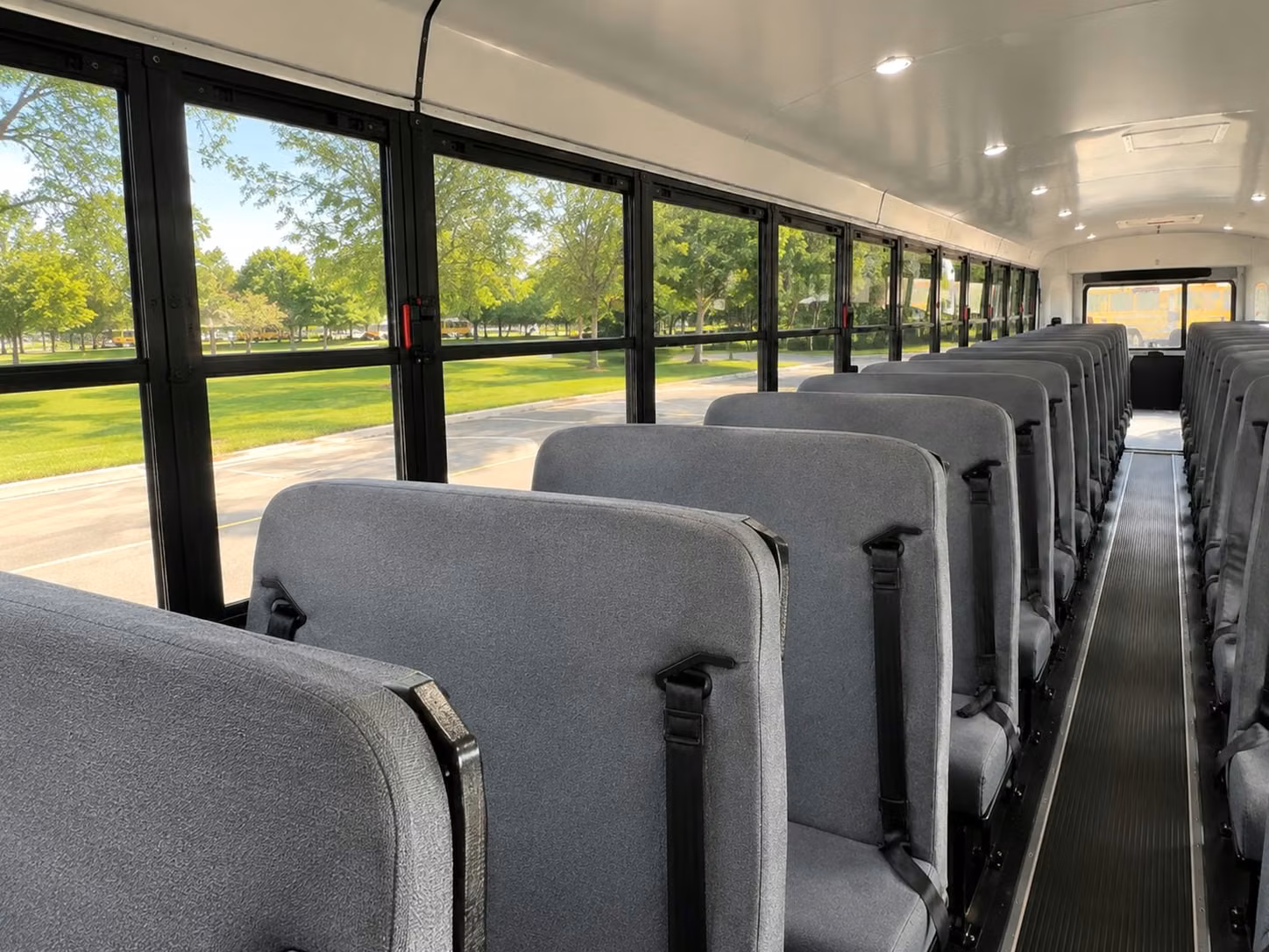 school bus inside